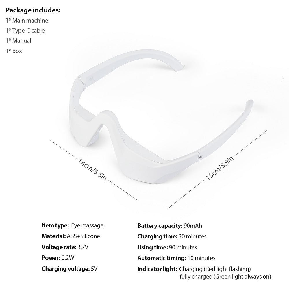 Microcurrent massage beauty eye care device, red light eye massager to fade dark circles, and eye beauty device