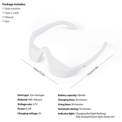 Microcurrent massage beauty eye care device, red light eye massager to fade dark circles, and eye beauty device